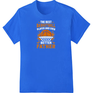 Bold basketball design featuring a basketball with the text 'Basketball Dad' in a graffiti-style font, perfect for...