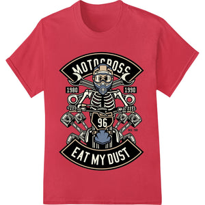 Fierce Motocross Skull - Retro Racing Design - SUPERDTF - DTF Prints - DTF Transfers - Custom DTF Prints