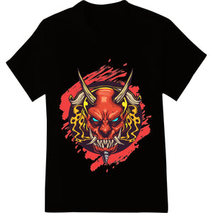 Fiery Demon Halloween Heat Transfer Print | Super DTF - SUPERDTF - DTF Prints - DTF Transfers - Custom DTF Prints