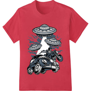 Futuristic UFO Motorcycle Sketch - Ride the Stars! - SUPERDTF - DTF Prints - DTF Transfers - Custom DTF Prints